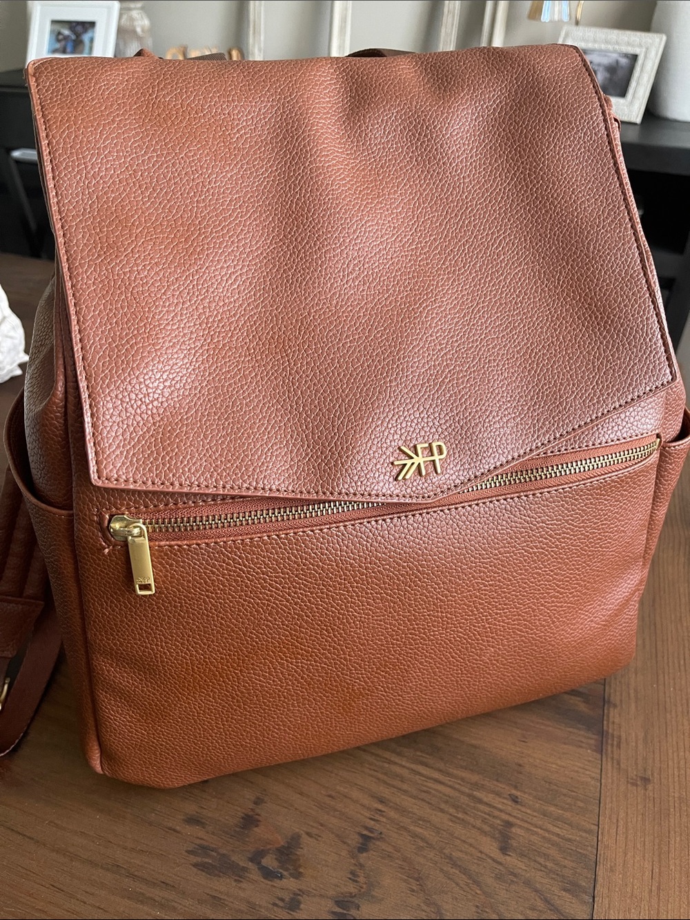 Freshly Picked Classic Diaper Bag II in Cognac